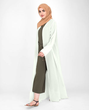 Long Sheer Fairest Dust Outerwear Kimono Small (8-10) Regular (5'2" to 5'6") Green