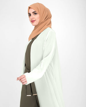 Long Sheer Fairest Dust Outerwear Kimono Small (8-10) Regular (5'2" to 5'6") Green