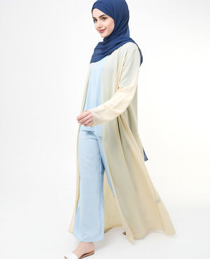 Long Sheer Fog Cream Outerwear Small Petite (- 5'2") Cream