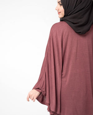 Maroon Poncho Top Slim