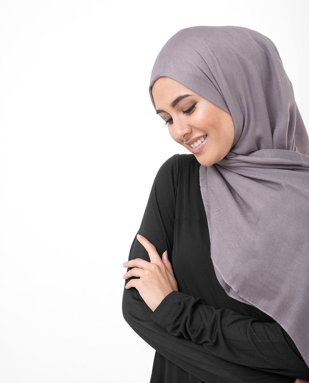 Mauve Shadows Purple Viscose Woven Scarf Regular
