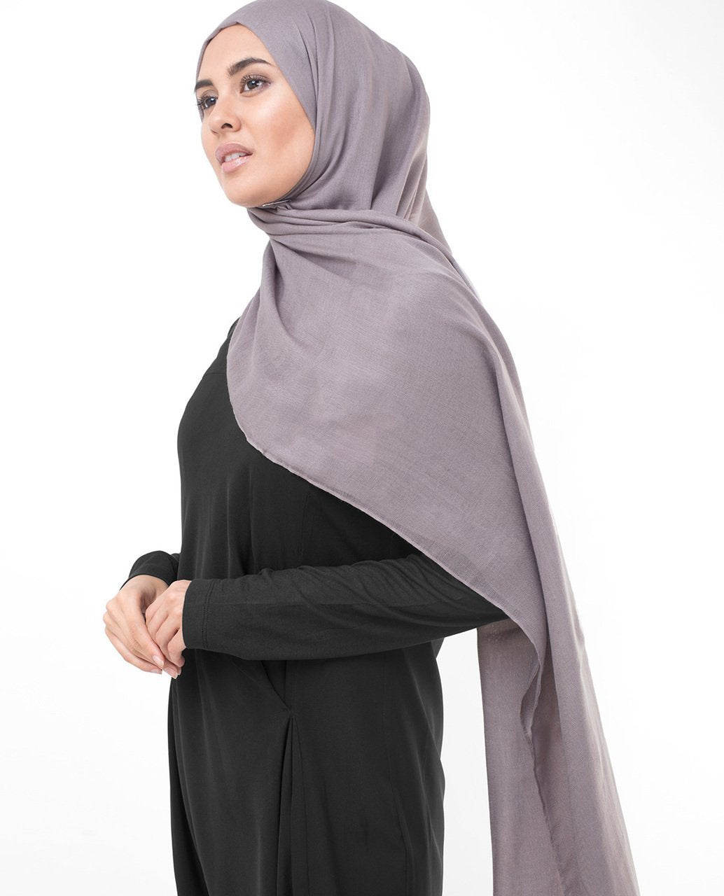 Mauve Shadows Purple Viscose Woven Scarf Regular