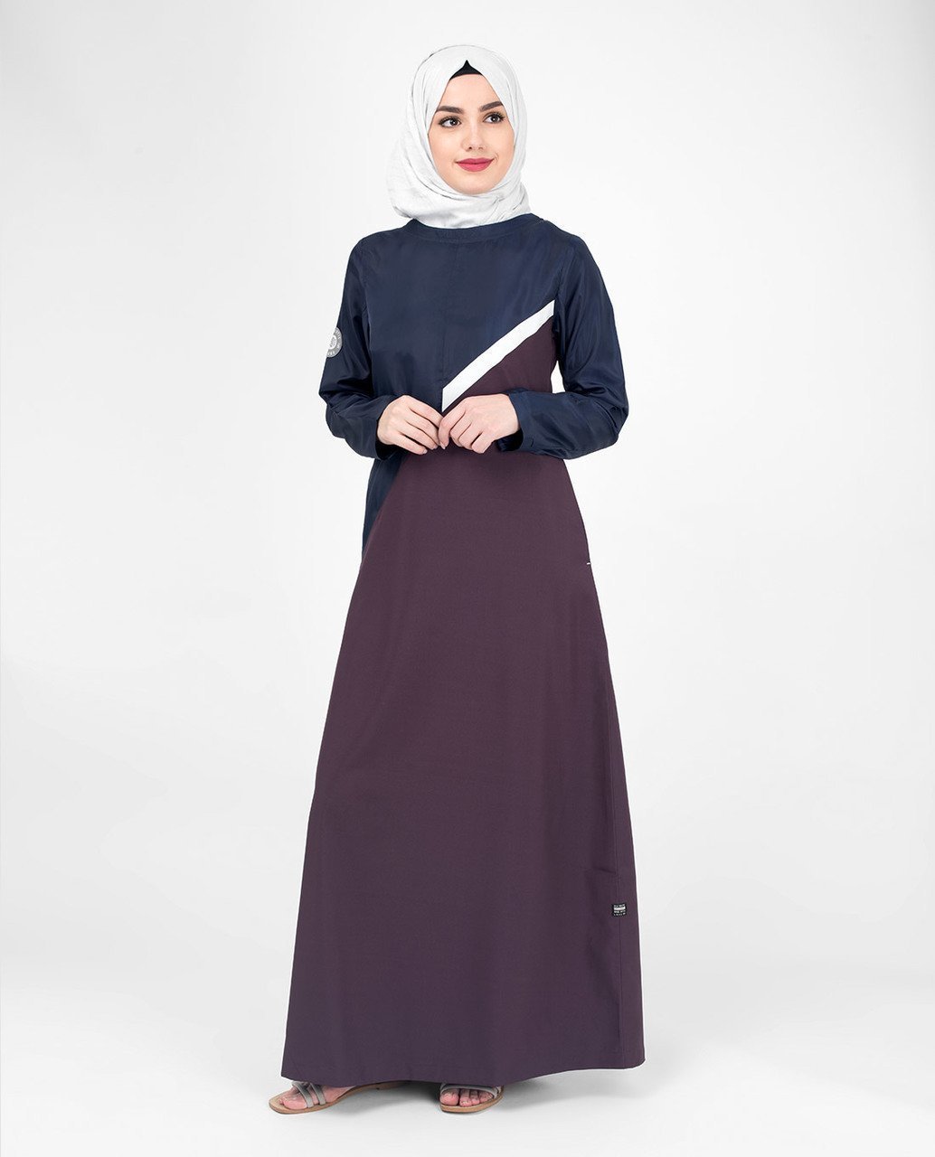 Navy Contrast Classic Route Sports Jilbab or Abaya S 54 Purple