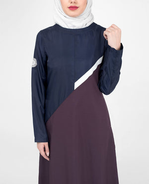 Navy Contrast Classic Route Sports Jilbab or Abaya S 54 Purple