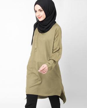 Olive Stitch Tunic Slim