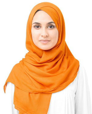 Orange Pepper Viscose Woven Hijab Regular Orange Pepper