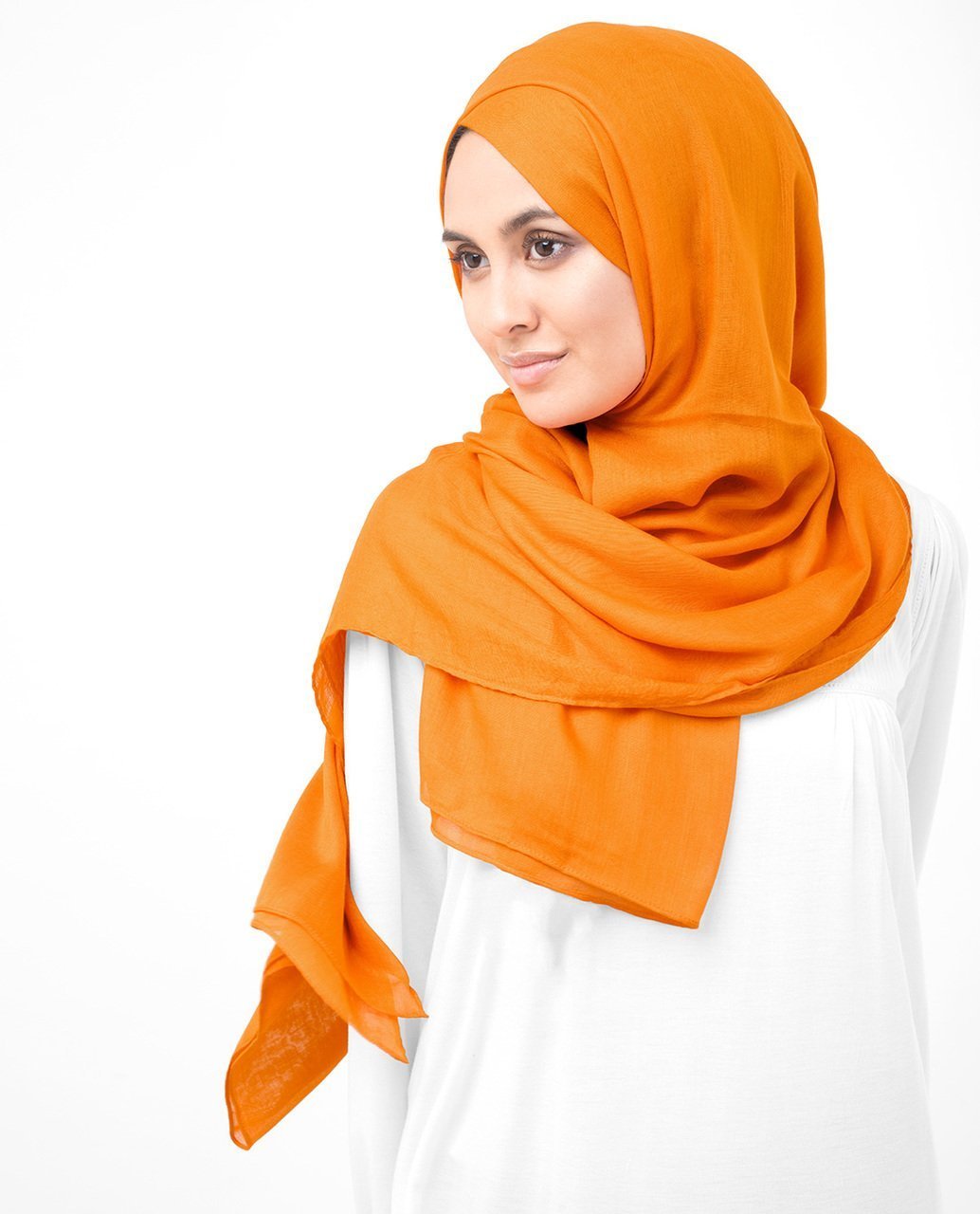 Orange Pepper Viscose Woven Hijab Regular Orange Pepper