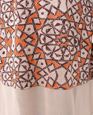 Orange Scatter Print Top Slim