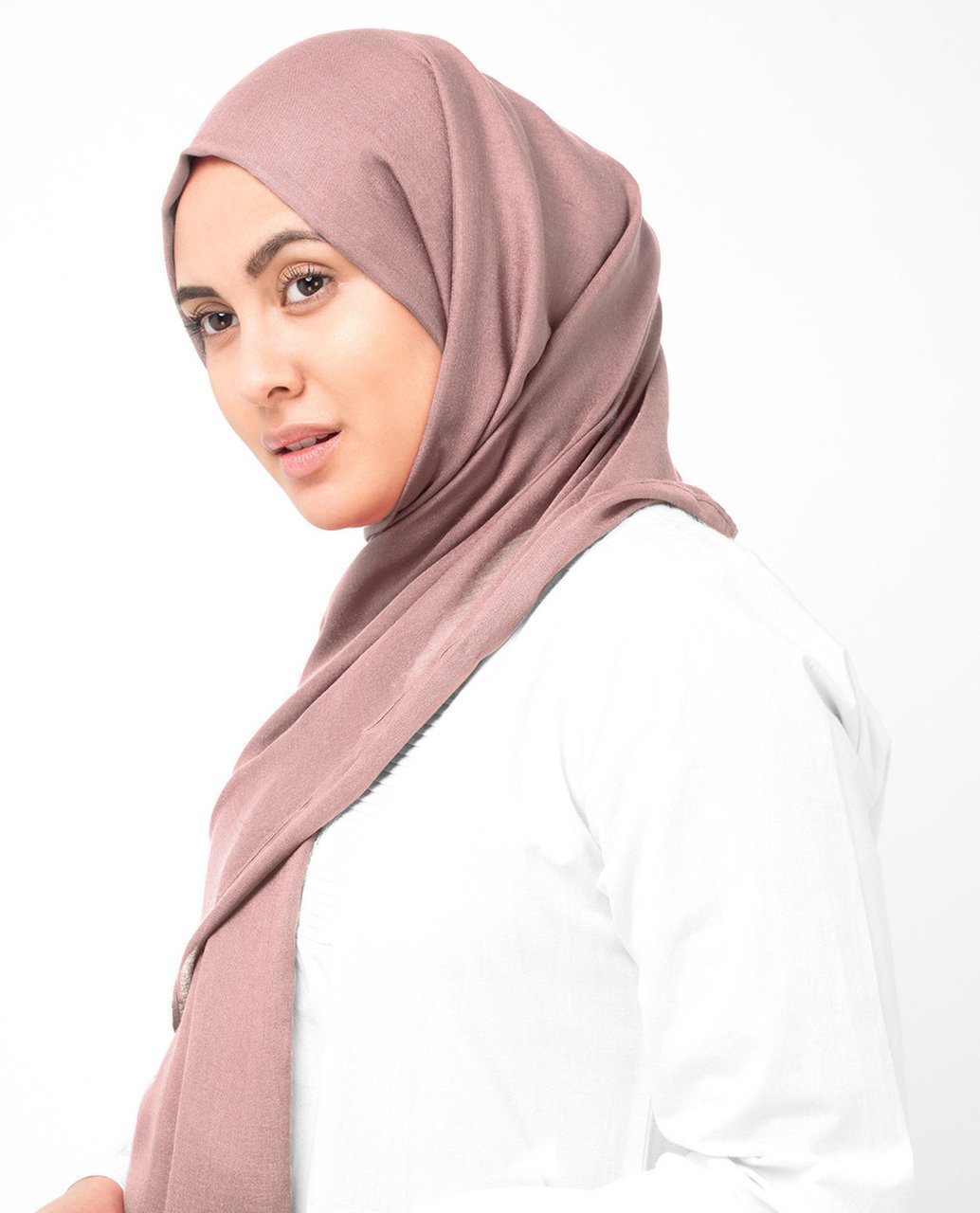 Pale Mauve Viscose Woven Hijab Regular