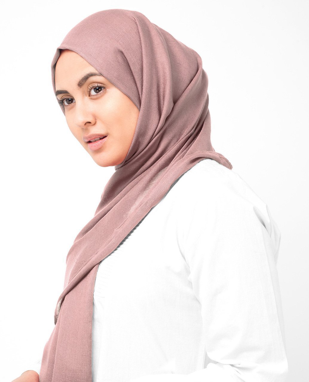 Pale Mauve Viscose Woven Hijab Regular 