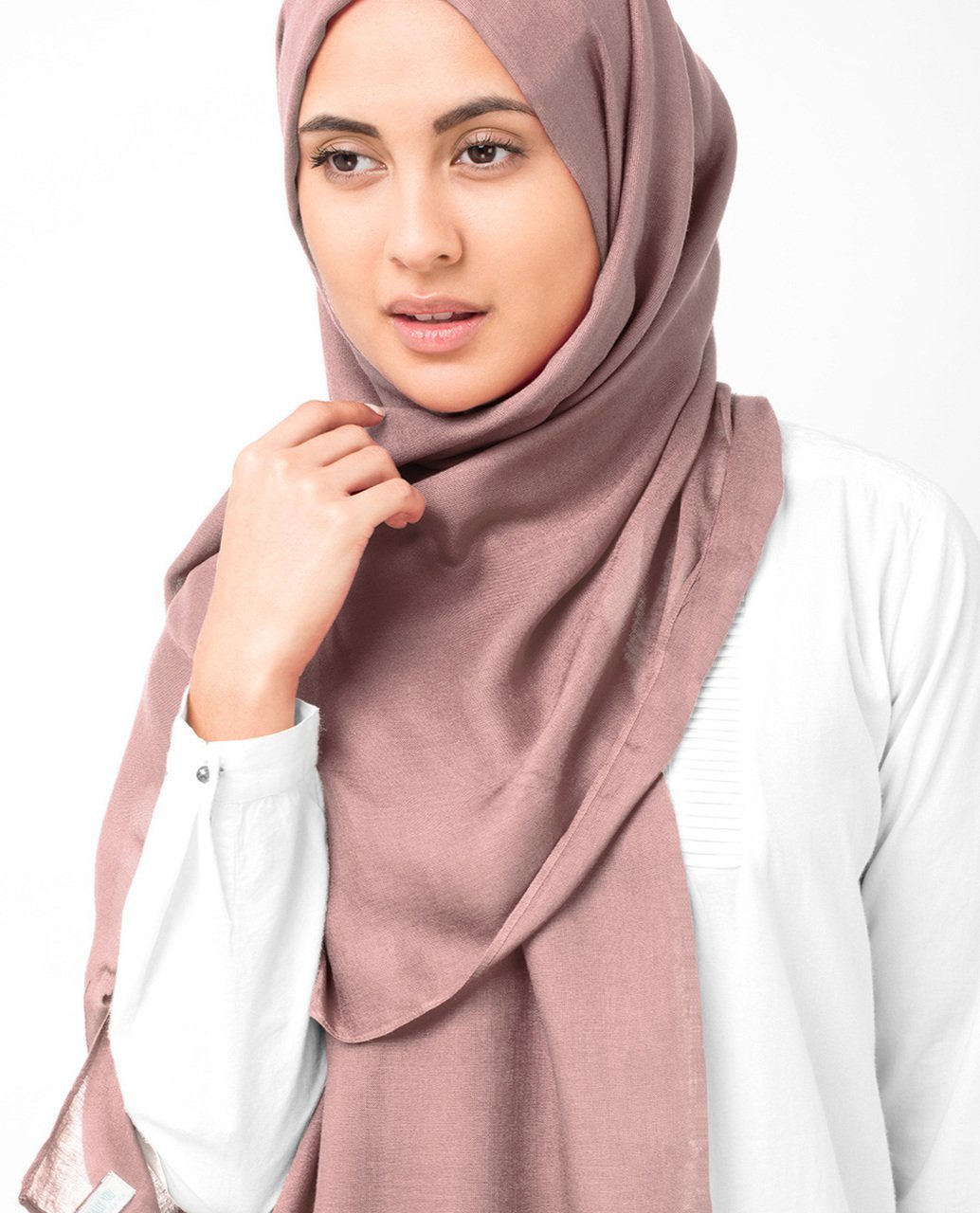 Pale Mauve Viscose Woven Hijab Regular