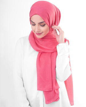 Paradise Pink Viscose Woven Hijab Regular