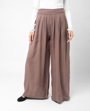 Pastel Wide Trousers Slim Petite (W28 L28) Dusty Mauve