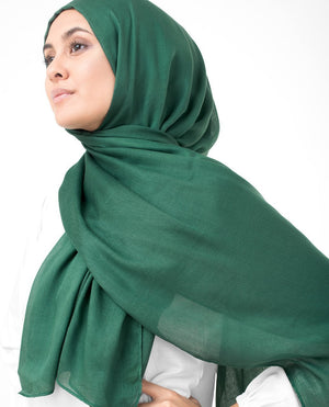 Pineneedle Green Viscose Woven Hijab Regular