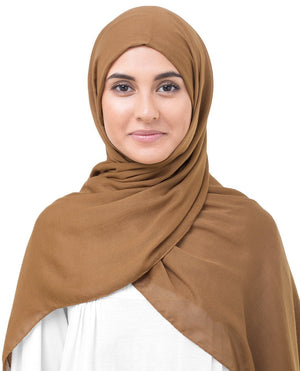 Pumpkin Spice Brown Viscose Hijab Medium Spice Brown