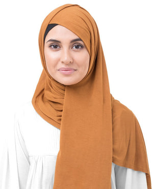 Pumpkin Spice Brown Viscose Jersey Hijab Regular Pumpkin Spice 