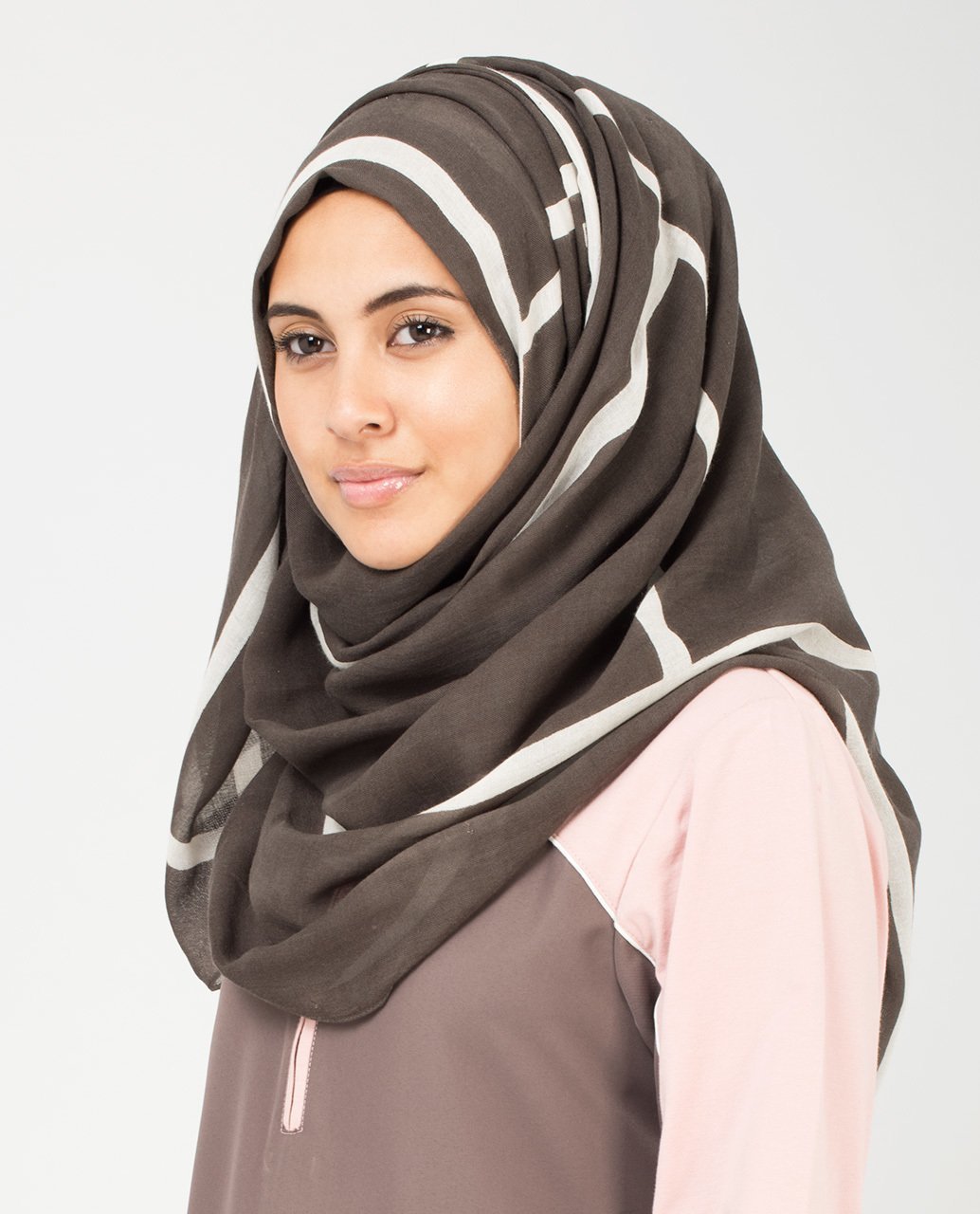 Rabbit and White Hijab Regular Brown