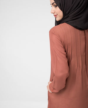 Rust Brown Drape top Slim