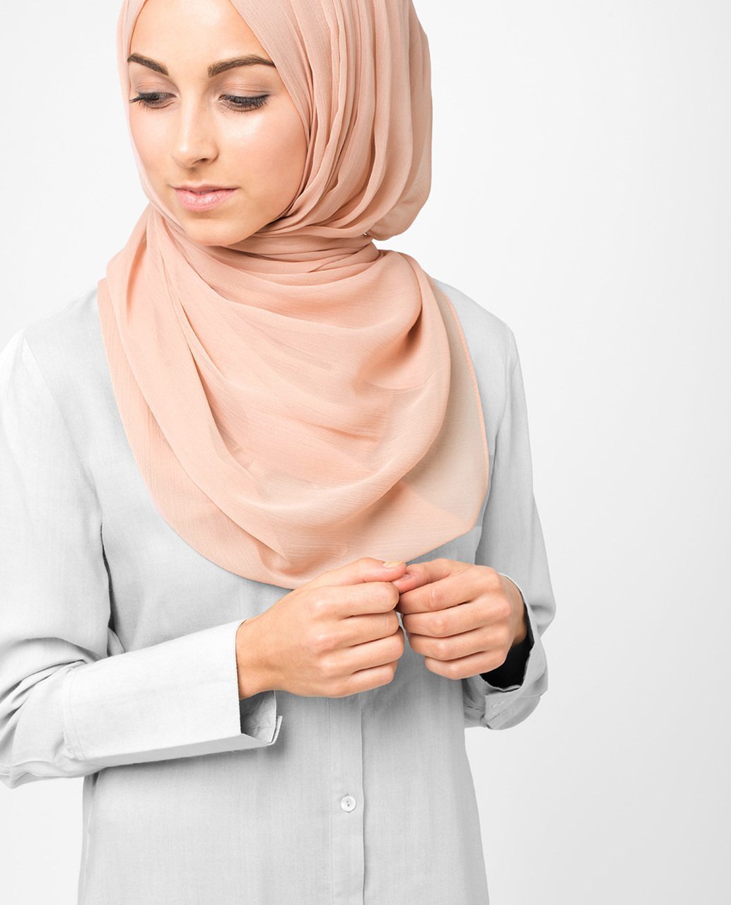 Scallop Shell Poly Chiffon Hijab M Scallop Shell