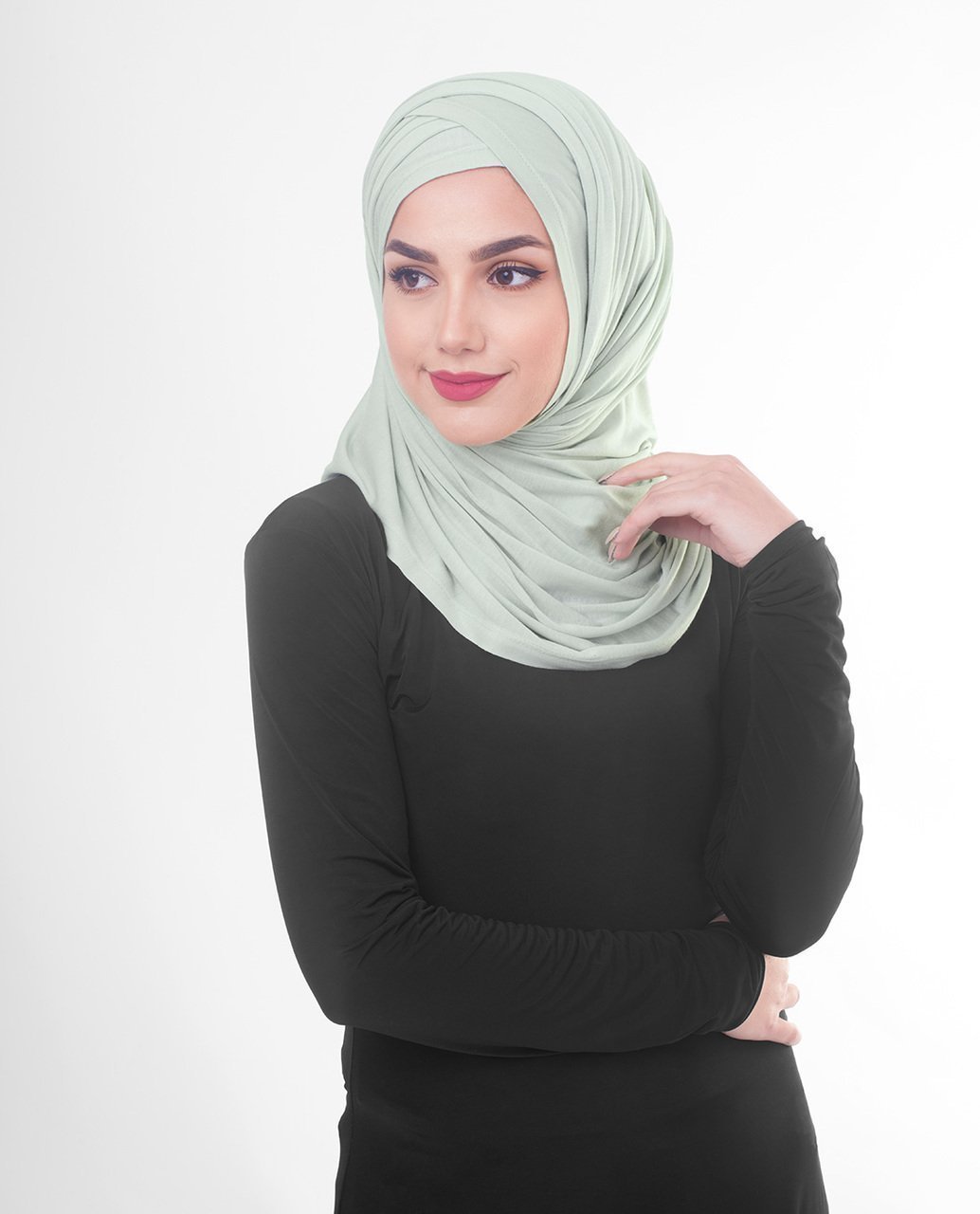 Sea Foam Viscose Jersey Hijab Regular Sea Foam