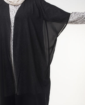 Sheer Lace Kimono Small Petite (- 5'2") Black