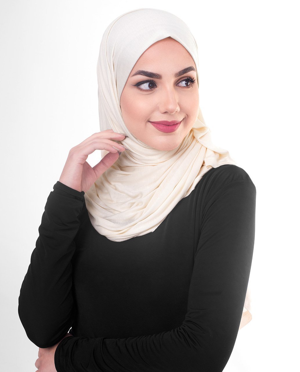 Sheer Pink Viscose Jersey Hijab Regular