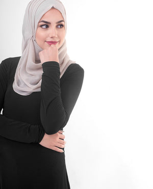 Silver Cloud Poly Chiffon Hijab M Silver Cloud