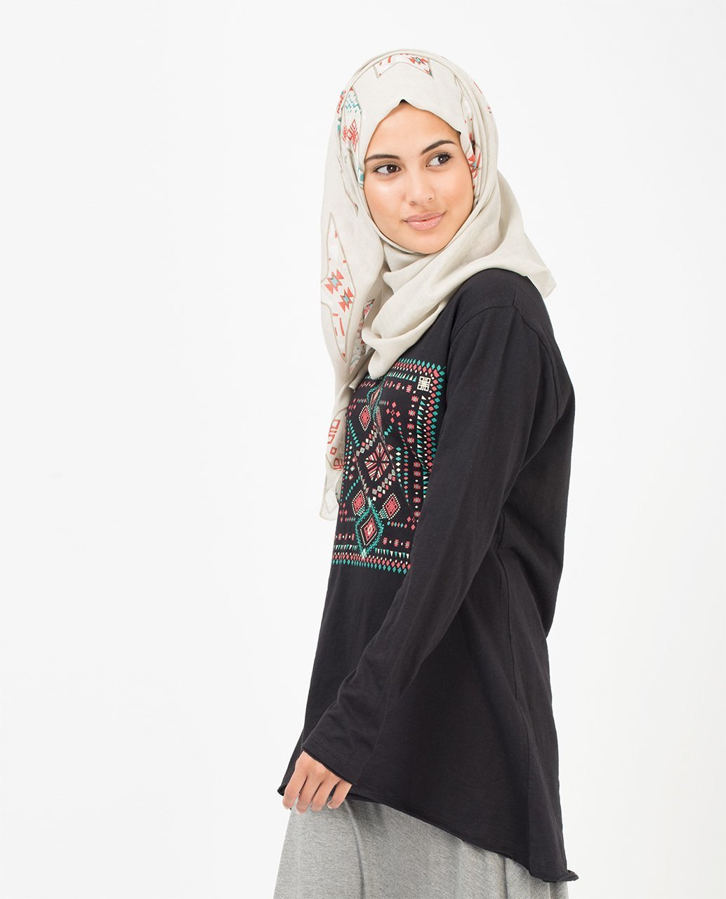 Silver Grey Hijab Medium Silver Grey