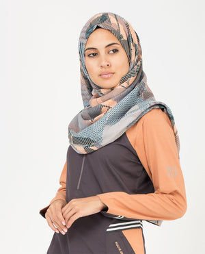 Silver Pink and Grey Hijab Regular Silver Pink and Grey