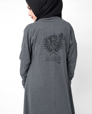 Simple Grey Cardigan Slim