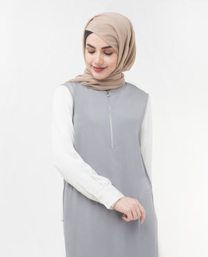 Sleeveless Cut Out Top Small Petite (- 5'2") Grey