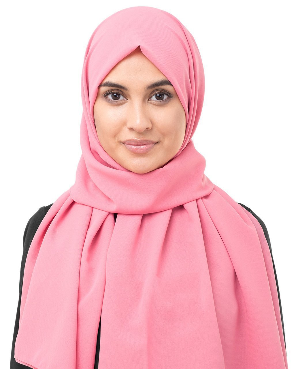 Strawberry Ice Pink Poly Georgette Hijab Regular Strawberry Ice Pink
