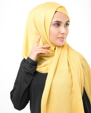 Sunset Gold Viscose Woven Hijab Medium Sunset Gold 