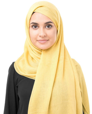 Sunset Gold Viscose Woven Hijab Medium Sunset Gold 