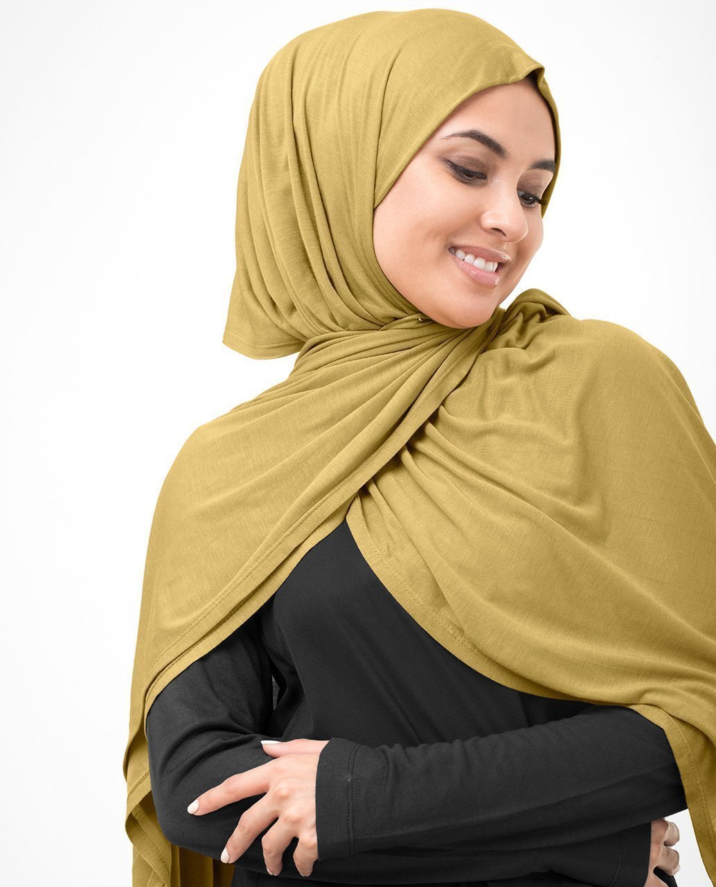 Tawny Olive Gold Viscose Jersey Hijab Regular