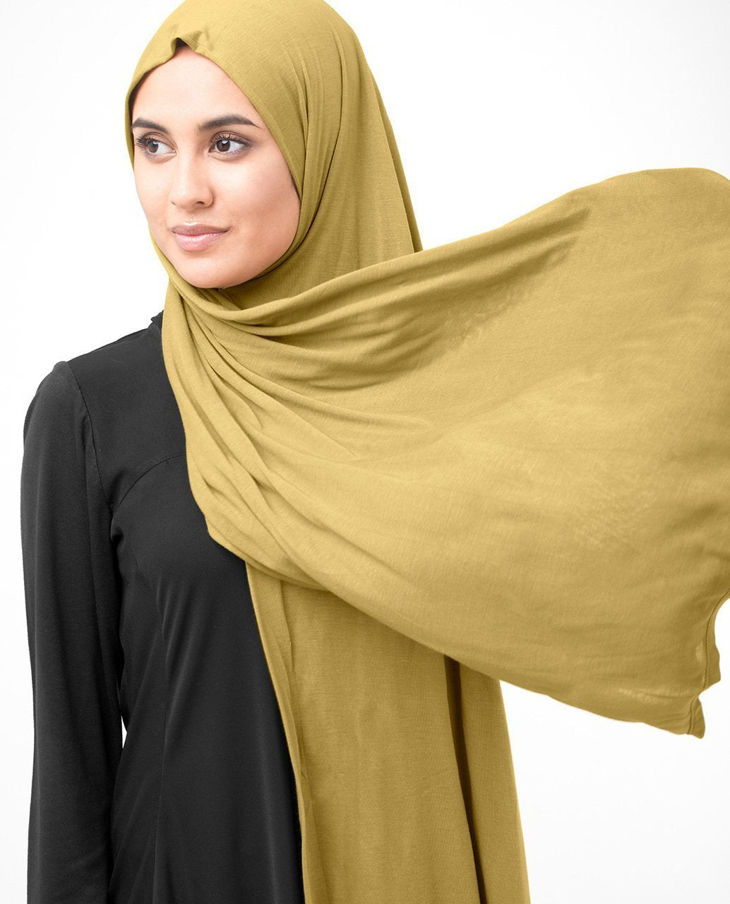 Tawny Olive Gold Viscose Jersey Hijab Regular