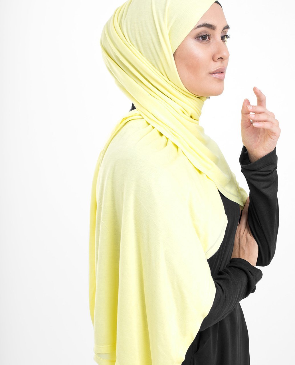 Tender Yellow Viscose Jersey Hijab Regular Tender Yellow