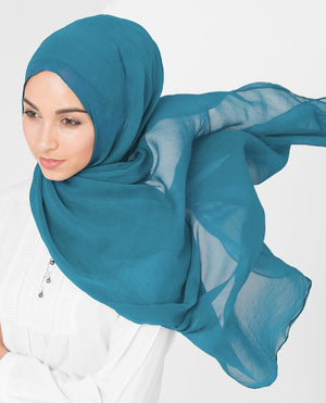 Turkish Tile Poly Chiffon Scarf Medium