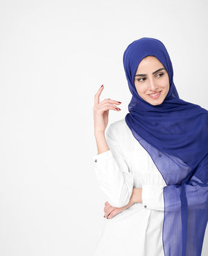 Twilight Blue PolyChiffon Scarf Regular