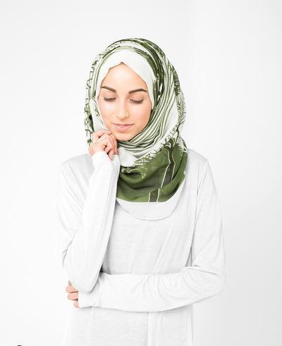 Urban Glacier Grey Jersey Hijab Regular Glacier Grey