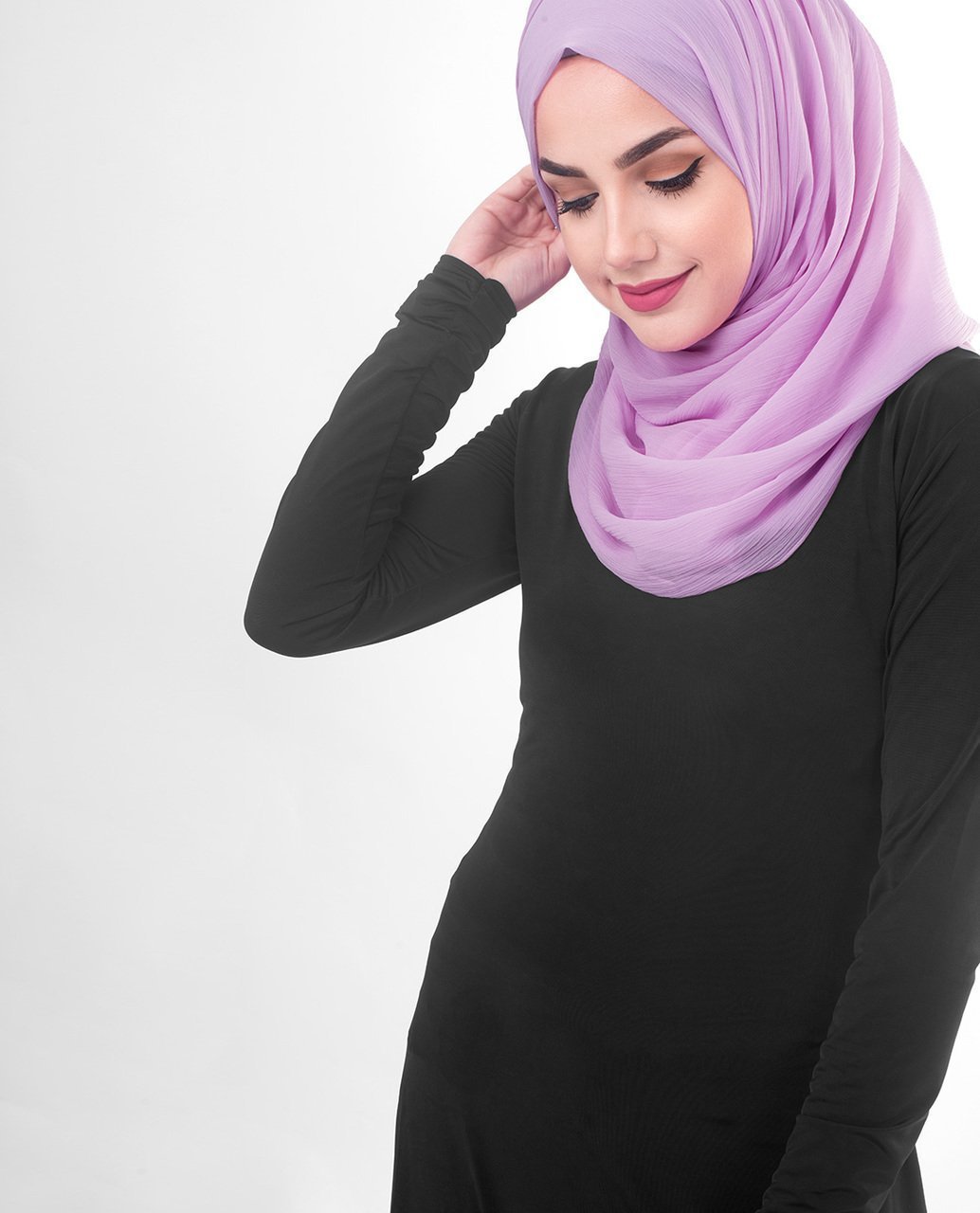 Violet Tulle Poly Chiffon Scarf Medium