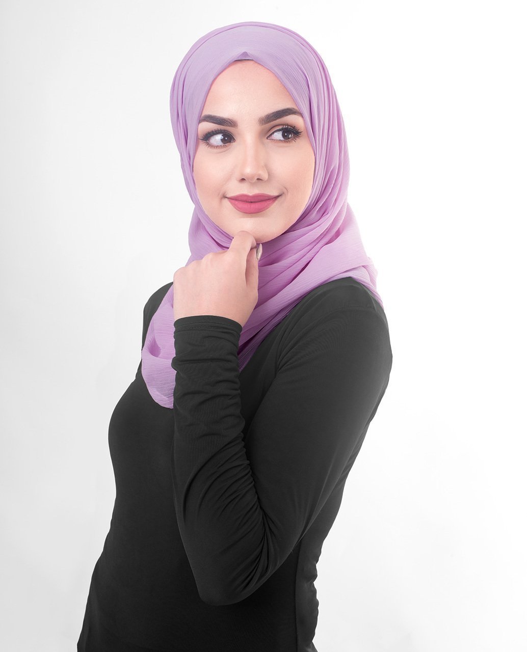 Violet Tulle Poly Chiffon Scarf Medium