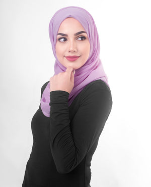 Violet Tulle Poly Chiffon Scarf Medium