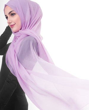 Violet Tulle Poly Chiffon Scarf Medium 