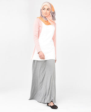 White and Dusty Pink Top Slim