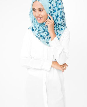 White Plume Hijab Regular
