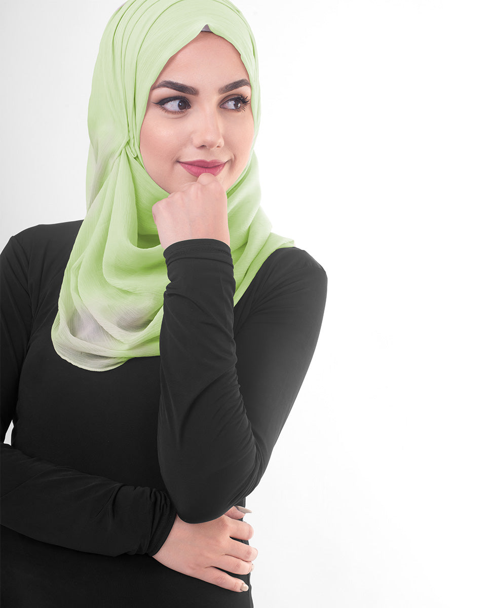 Shadow Lime Chiffon Hijab
