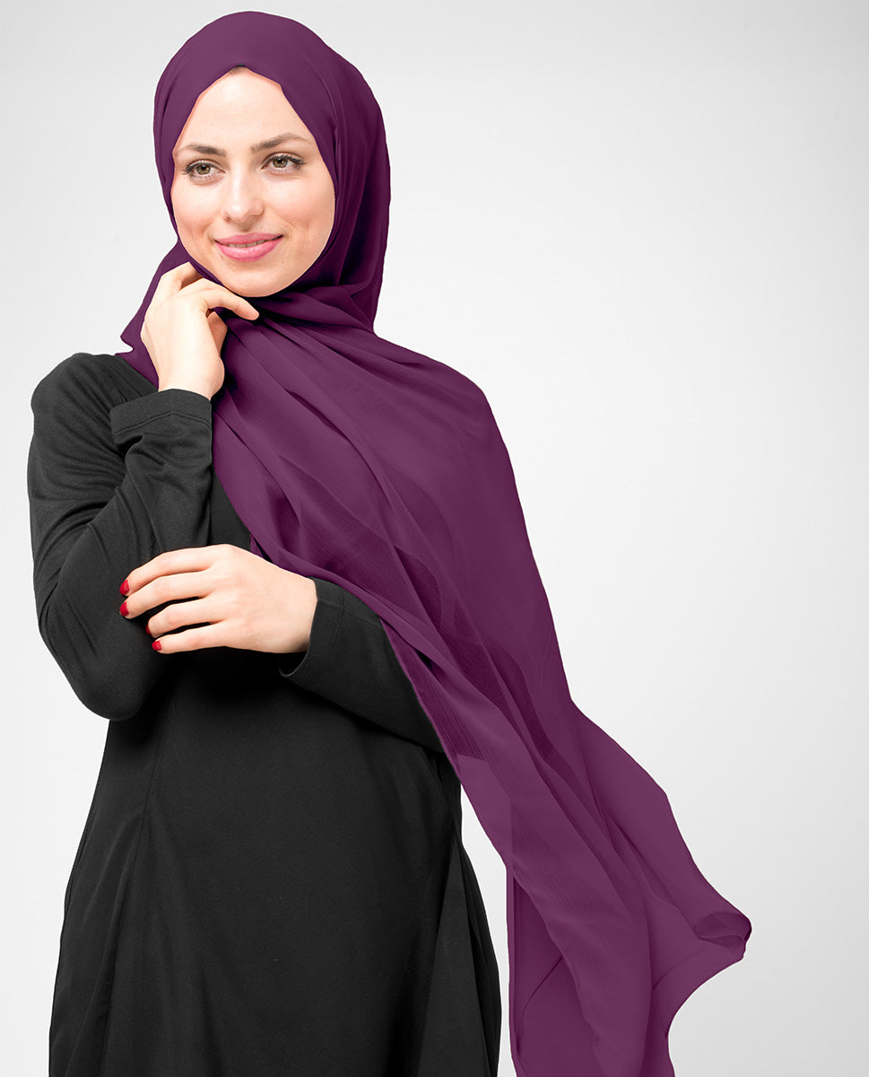 Chiffon Hijab, Plain Solid, Print Pattern, Shawl