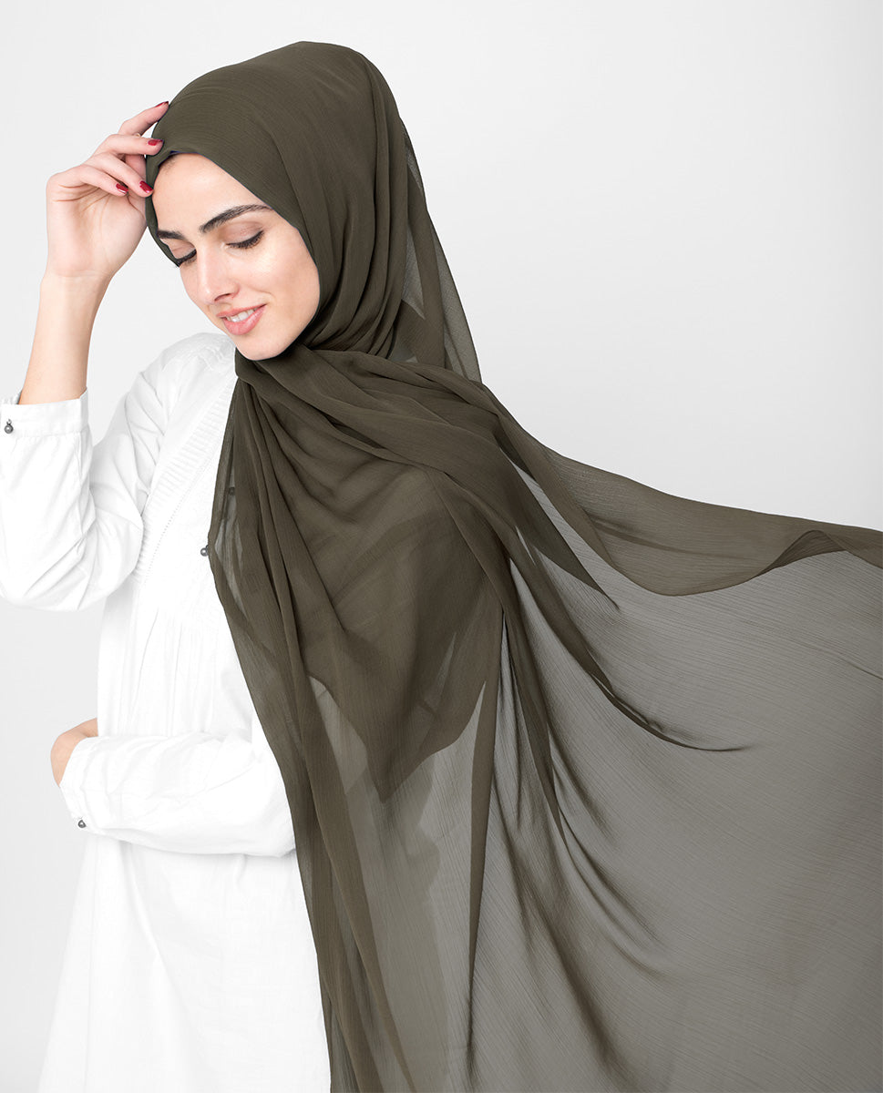 Chiffon Hijab, Plain Solid, Print Pattern, Shawl
