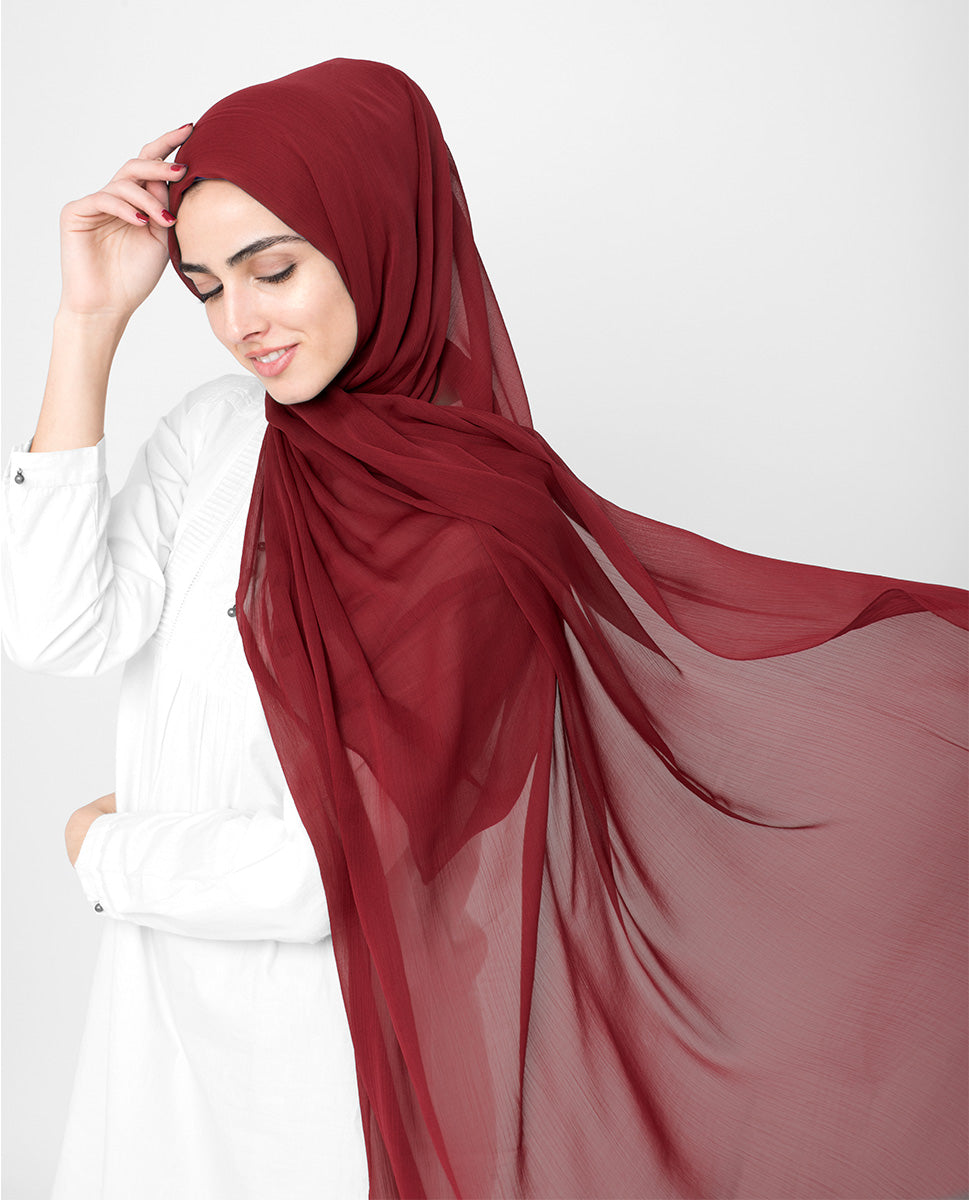 Fired Brick Chiffon Hijab